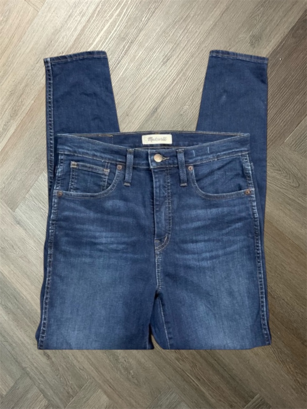 Madewell 10" High Rise Skinny Jeans Womens 28 Dark Wash Classic Preppy Boho